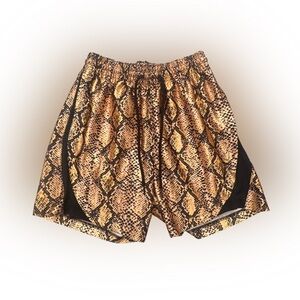 Women's Nike Mamba Snake Pattern Athletic Shorts Black and Gold Size XS Dri-FIT
